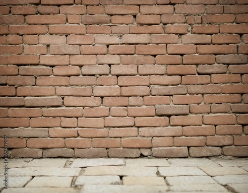 brick wall and concrete floor ground dirty wall