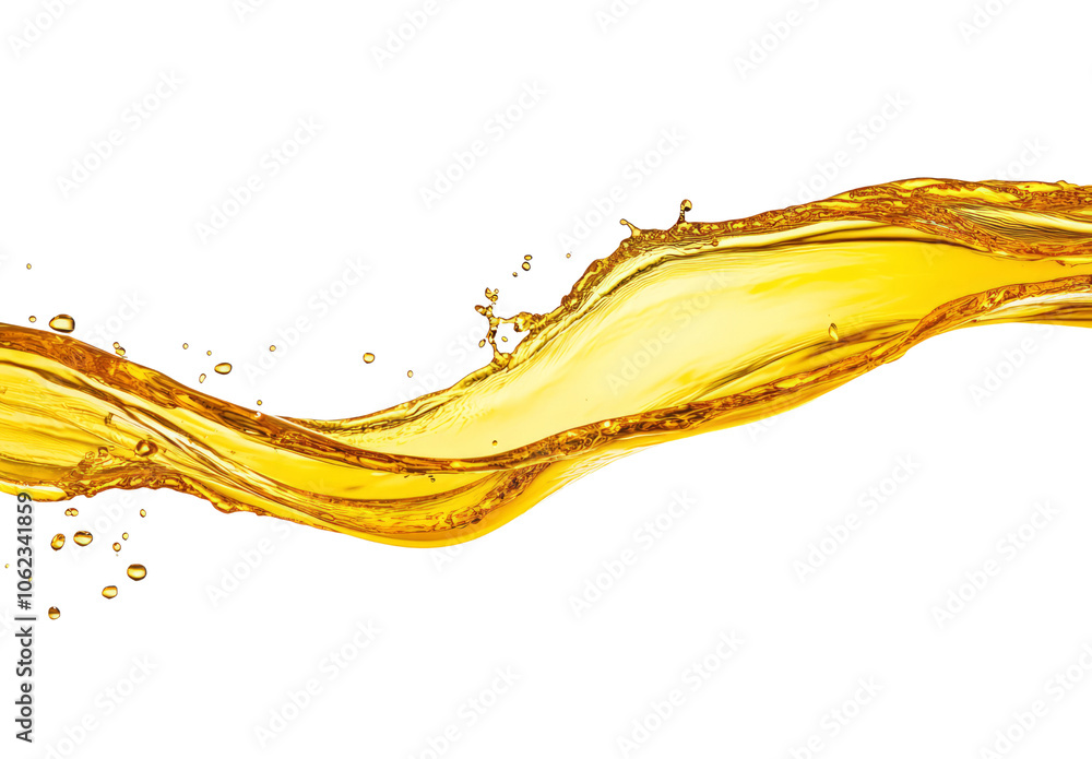 Fototapeta premium Fluid Motion: Splash of Orange and Yellow Flames