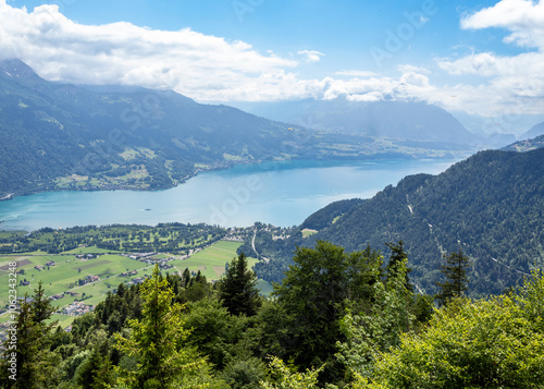 Thun lake from Harder Kulm mountain top, Switzerland