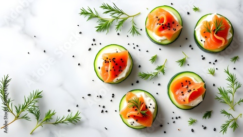 Cucumber Canapés with Smoked Salmon and Cream Cheese (Gluten-Free) photo