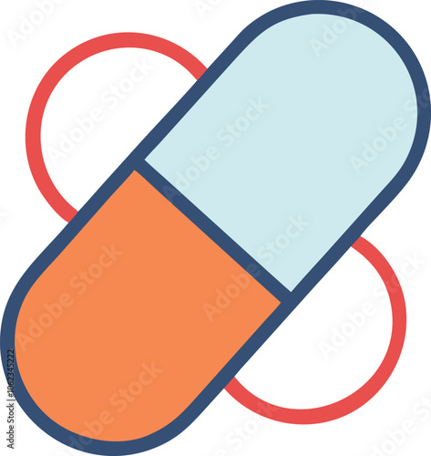 Colorful Bandage Icon for First Aid and Healthcare Concepts