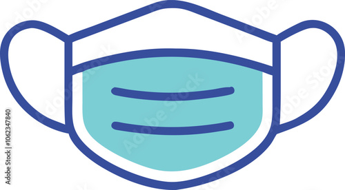 Medical Face Mask Icon for Health and Safety Protection