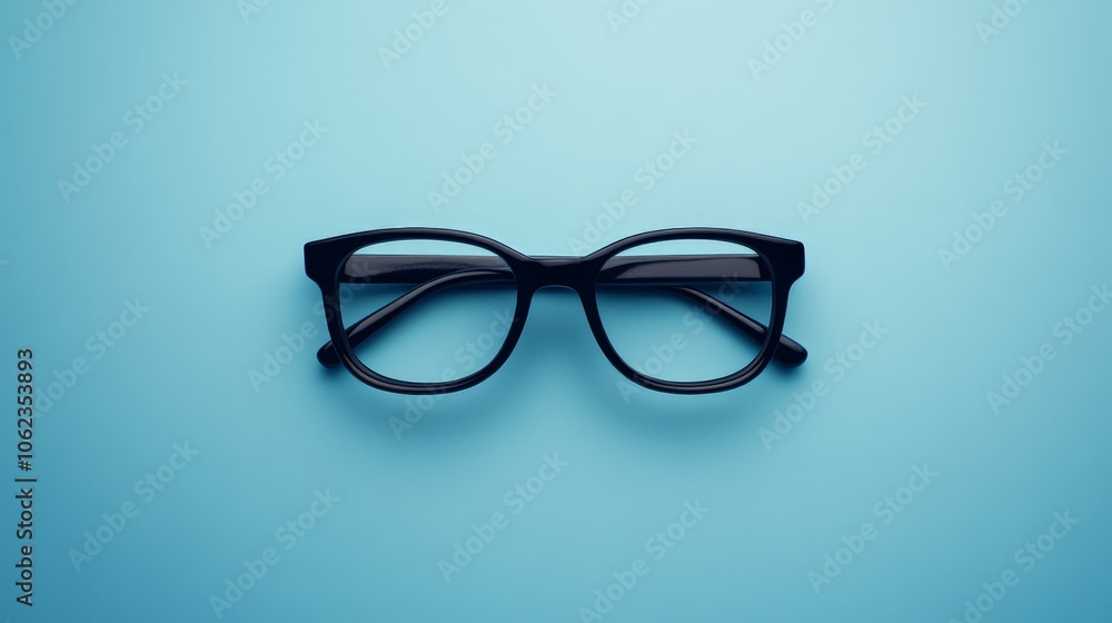 Black glasses, moustache, and bowtie on light blue background stock image Black glasses, moustache, and bowtie on light blue background stock image