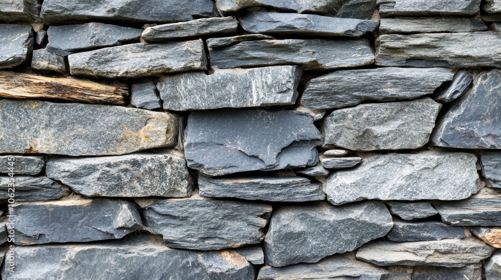 A close-up view of a gray stone wall, with some of the stones weathered and worn, creating an interesting texture. A close-up view of a gray stone wall, with some of the stones weathered and worn, creating an interesting texture.