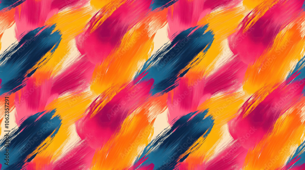 Colorful 2D illustration of seamless brush strokes creating a vibrant decorative texture ideal for artistic designs backgrounds and wallpapers Colorful 2D illustration of seamless brush strokes creating a vibrant decorative texture ideal for artistic designs backgrounds and wallpapers