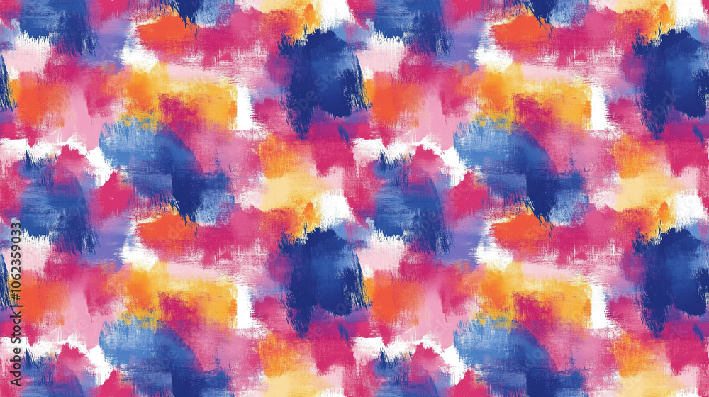 Fototapeta premium Seamless pattern of vibrant abstract watercolor design perfect for textile and wallpaper applications