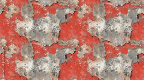 Seamless pattern of red rustic grunge wall texture ideal for backgrounds and textile designs