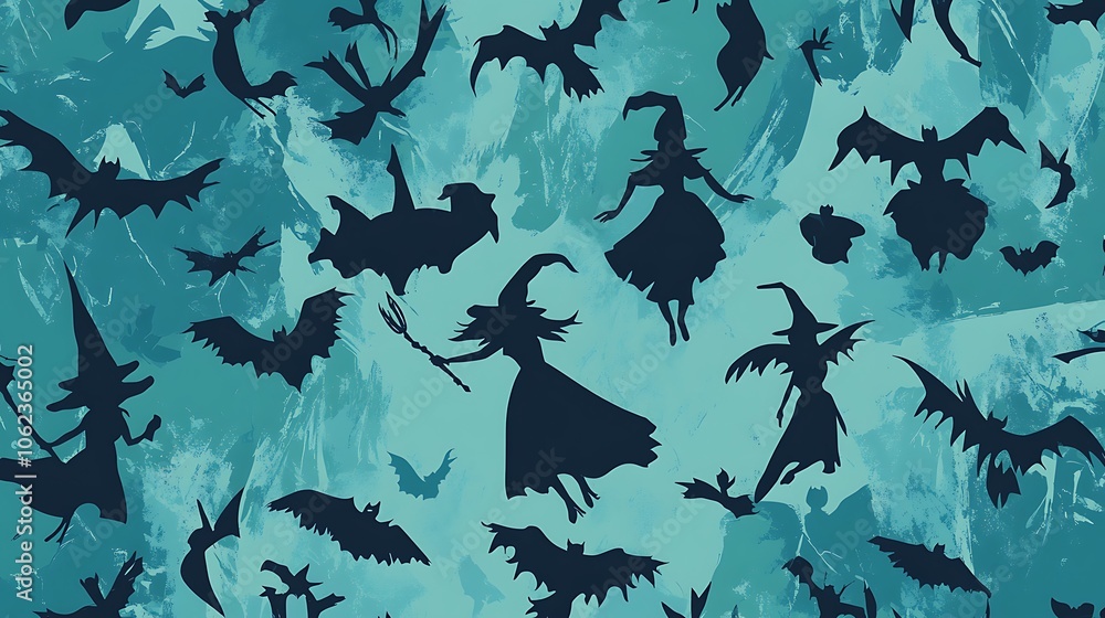 Halloween muted olive backdrop adorned with faint ghost shapes Halloween muted olive backdrop adorned with faint ghost shapes