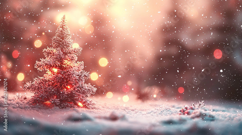 A cozy, blurred Christmas background capturing the essence of home and family, with soft warm lighting that fills the room, evoking a comforting holiday ambiance. Generative AI