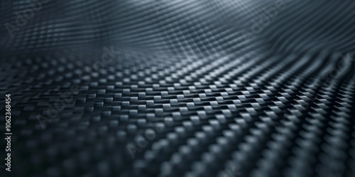 Carbon fiber composite raw material background. Carbon fiber texture. Dark Gray background with lighting. photo