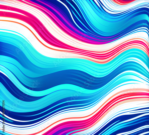 Blue and colorful wavy dynamic motion graphics. light motion shape curve. wavy banner template. background texture, neat cracks, 8k quality. generative ai 