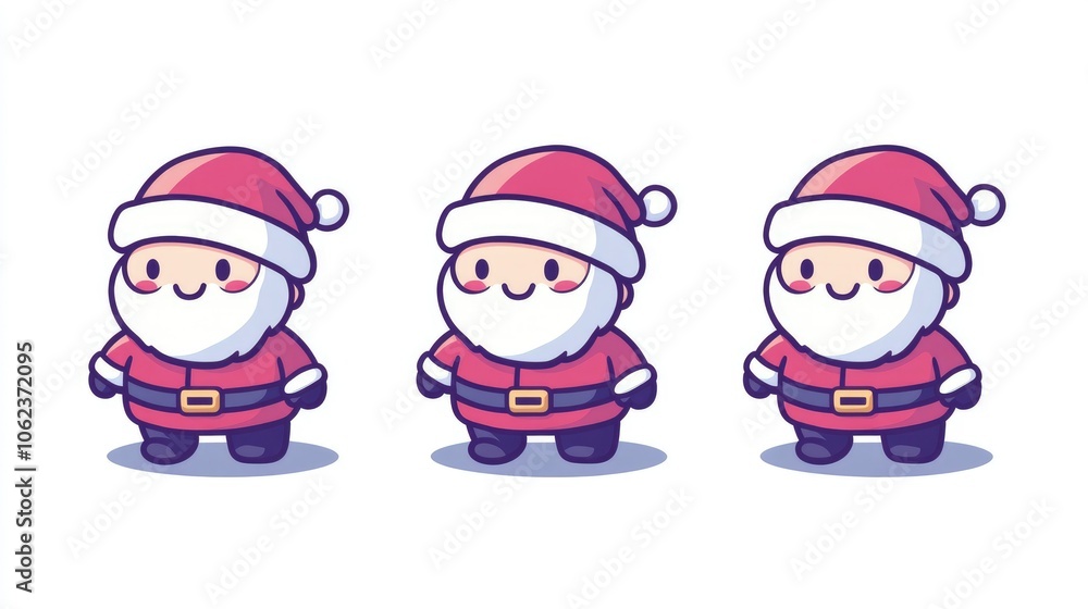 Children's drawing of Santa Claus in a red coat and hat on a clean white background New Year's Eve happy holiday Children's drawing of Santa Claus in a red coat and hat on a clean white background New Year's Eve happy holiday