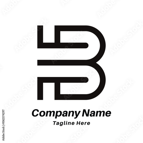 HB Letter initial logo design icon