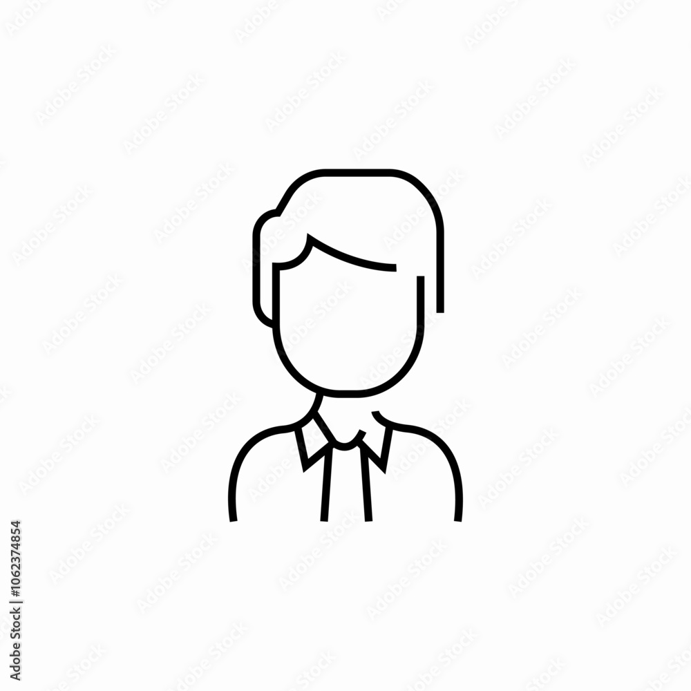 male employee icon sign vector male employee icon sign vector