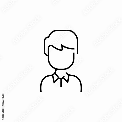 male shirt user icon sign vector