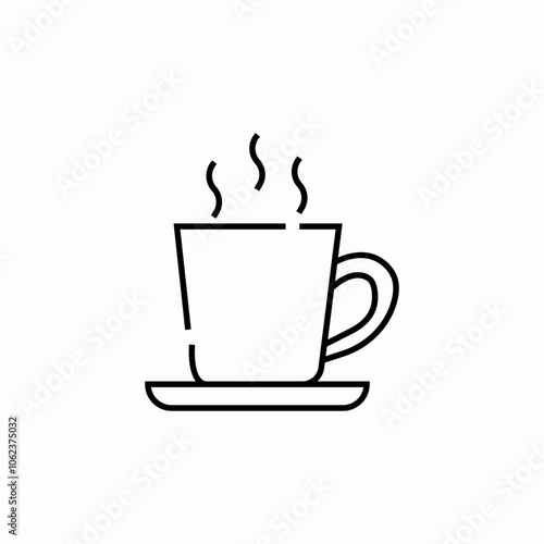 mug coffee tea icon sign vector