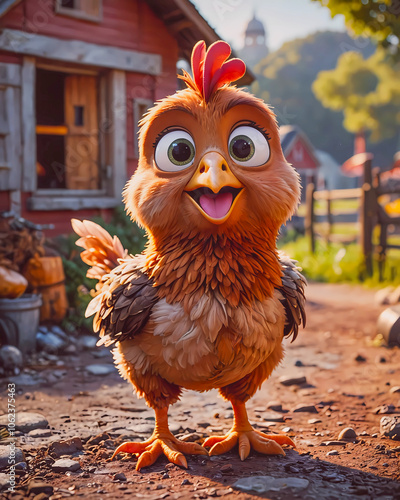 super cute animals in a forest –chicken