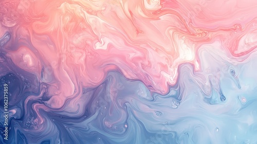 Artistic Abstract Gradient in Soft Pastel Tones Blending Pink, Purple, and Blue in a Dreamy Swirl Pattern