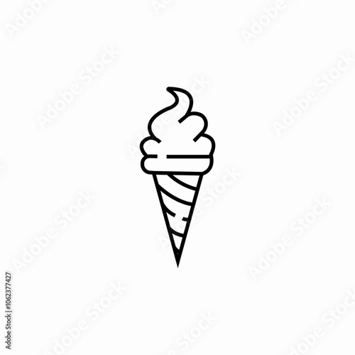 ice cream cone icon sign vector