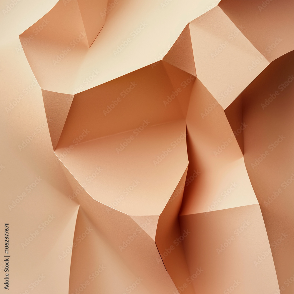 Overlapping folded paper sheets, abstract and soft, with subtle lighting and gentle shadows Overlapping folded paper sheets, abstract and soft, with subtle lighting and gentle shadows