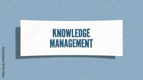 Photography Knowledge Management. A card isolated on blue background.