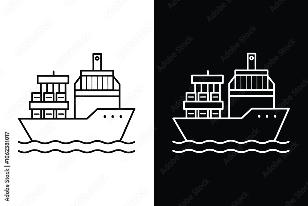 Obraz premium Ferry icon vector from public transport collection. Ferry icon with white background vector stock illustration. 