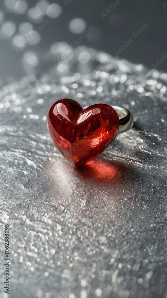 Fototapeta premium heart, love, valentine, symbol, shape, romance, day, valentines, red, decoration, romantic, passion, gift, isolated, celebration, holiday, wedding, sign, object, 3d, concept, winter