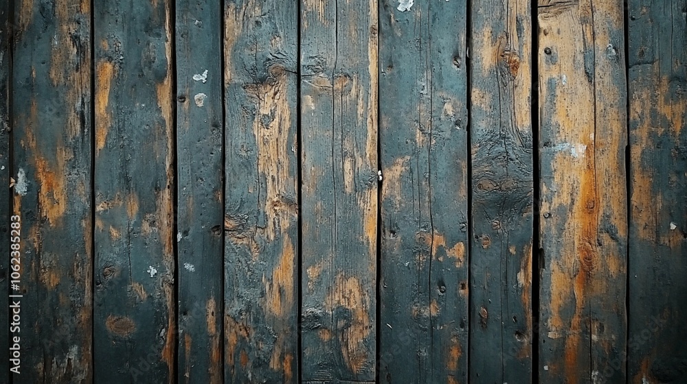 Grey wooden floor texture enhanced by blue, white, and red paint, offering a striking visual element for interior decor. Grey wooden floor texture enhanced by blue, white, and red paint, offering a striking visual element for interior decor.