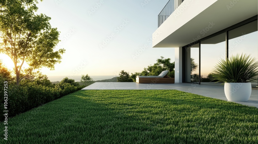 A modern architectural design showcasing breathtaking ocean views and vibrant greenery creating a peaceful natural retreat for relaxation and reflection. A modern architectural design showcasing breathtaking ocean views and vibrant greenery creating a peaceful natural retreat for relaxation and reflection.
