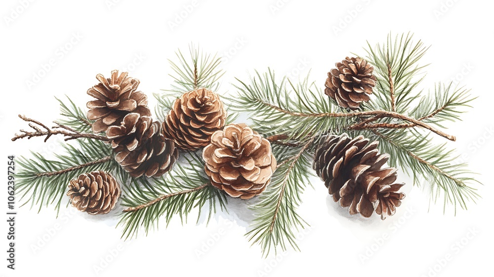 Christmas pinecones and branches Christmas pinecones and branches