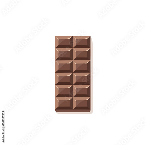 2D flat vector illustration chocolate isolated on a white background.