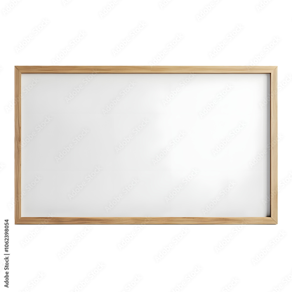 Natural Wood Frame with Empty White Space for Custom Art Natural Wood Frame with Empty White Space for Custom Art