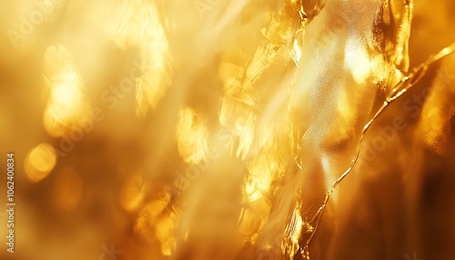 Blurred gold gradient background with a soft glow, ideal for creative design textures.