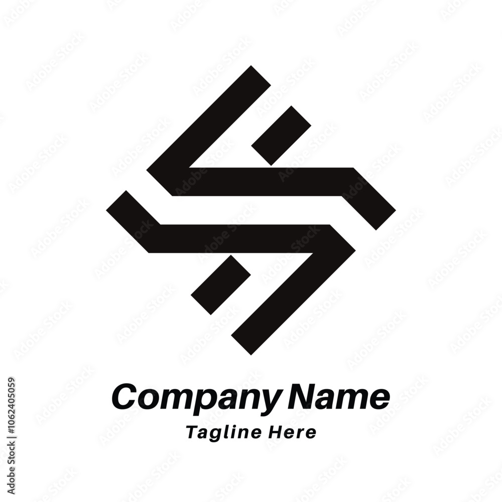 S letter logo design icon