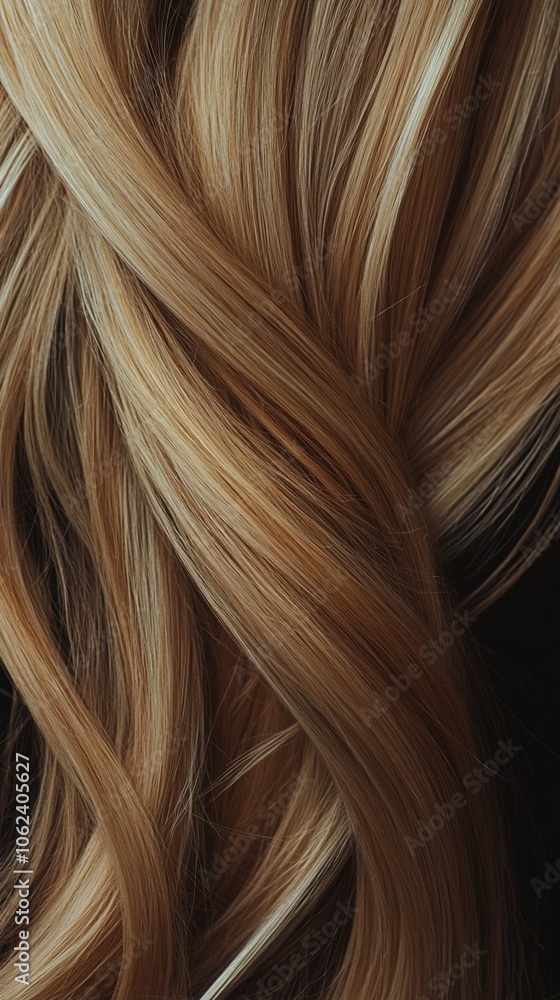 Silky smooth strands of multi-toned blonde and brunette hair cascade in a mesmerizing flow, showcasing the artistry of professional hair coloring techniques. Silky smooth strands of multi-toned blonde and brunette hair cascade in a mesmerizing flow, showcasing the artistry of professional hair coloring techniques.