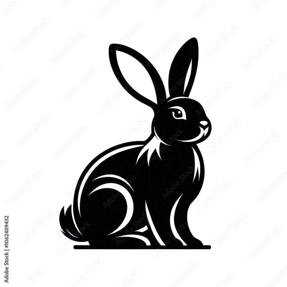 rabbit isolated on white Vector