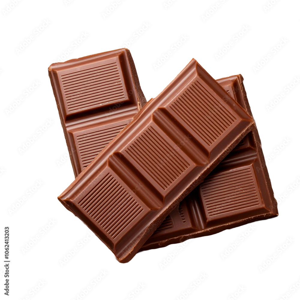 Indulgent Milk Chocolate Bars Isolated Indulgent Milk Chocolate Bars Isolated