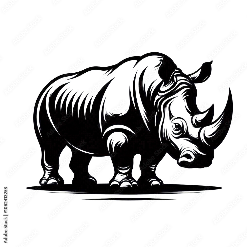 Fototapeta premium rhino vector illustration