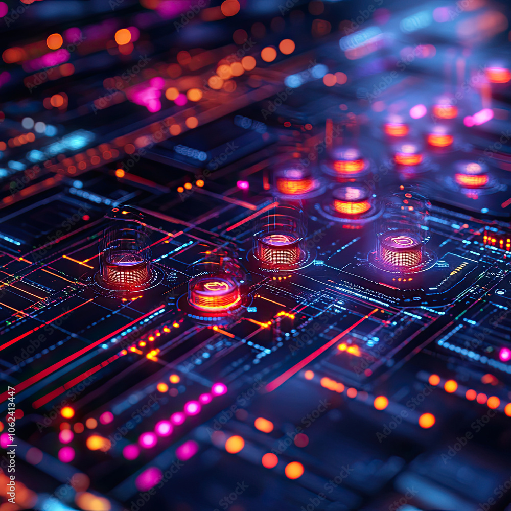 Futuristic Circuit Board Design Futuristic Circuit Board Design