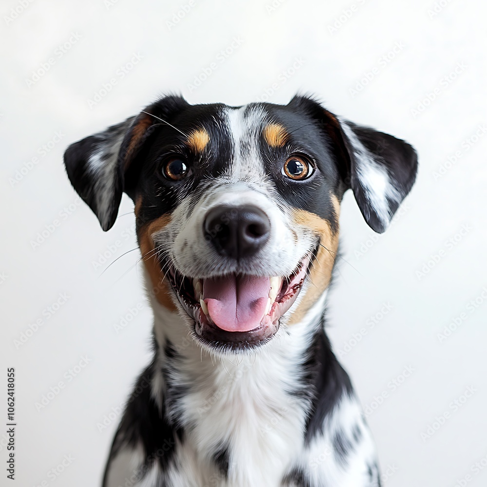 Dalmatian Dog in Black and White Full Size on a White background Dalmatian Dog in Black and White Full Size on a White background