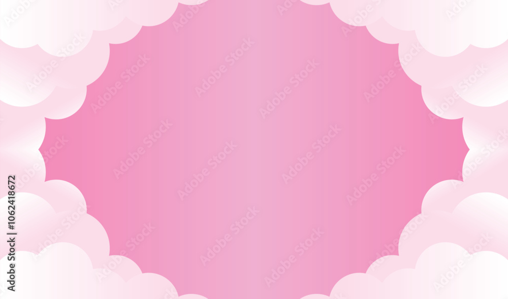 abstract pink and white paper cut background with clouds for modern design. abstract pink and white paper cut background with clouds for modern design.