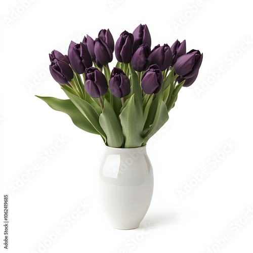 pink tulips in vase