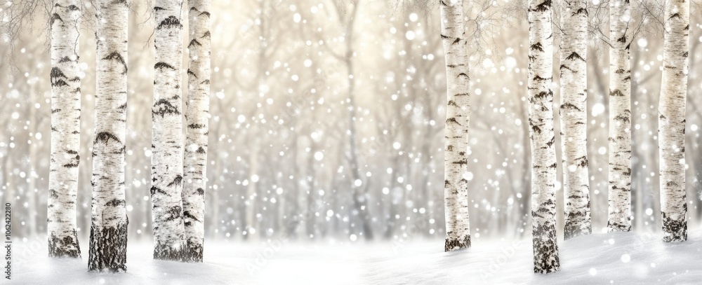 Taking a walk in the park during the winter with snowy birch trees Taking a walk in the park during the winter with snowy birch trees
