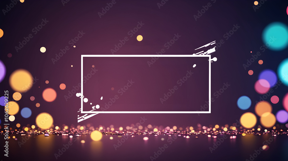 Obraz premium Artifical Intelligence generated bokeh abstract light background. Festive Background With