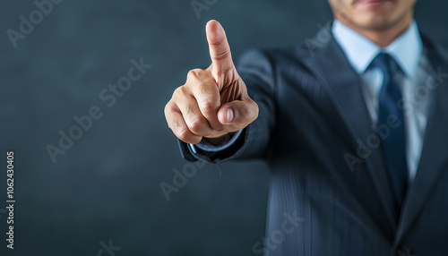 Business man pointing the text: Its Time For a New Job photo