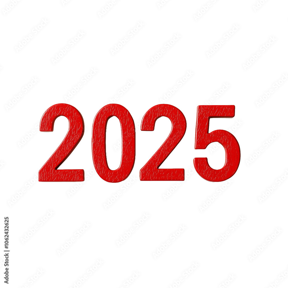 2025 red typography lettering celebrating new year 2025 red typography lettering celebrating new year