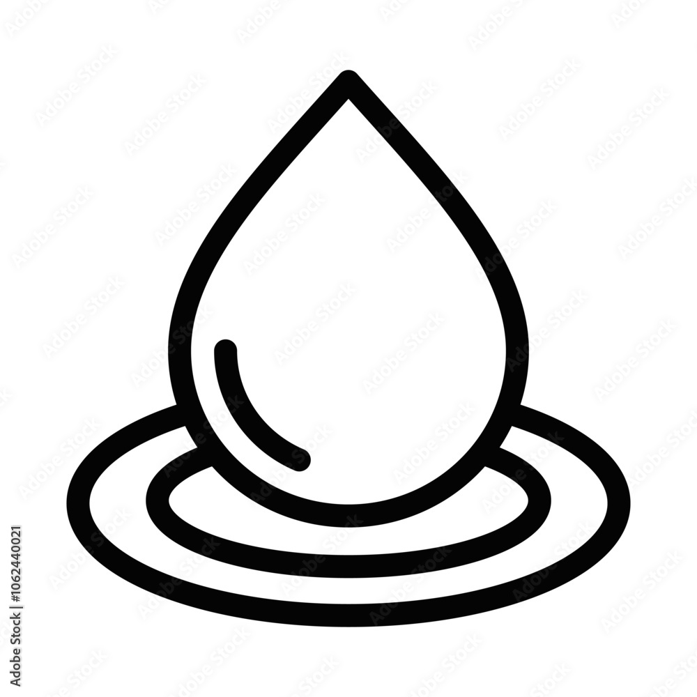 Clean line icon of a water droplet, perfect for themes related to nature, liquid, and hydration. Vector illustration. Editable stroke. Clean line icon of a water droplet, perfect for themes related to nature, liquid, and hydration. Vector illustration. Editable stroke.