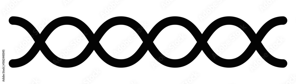 Simple line art of a DNA strand, useful for concepts of biology, research, or health. Vector illustration. Editable stroke. Simple line art of a DNA strand, useful for concepts of biology, research, or health. Vector illustration. Editable stroke.
