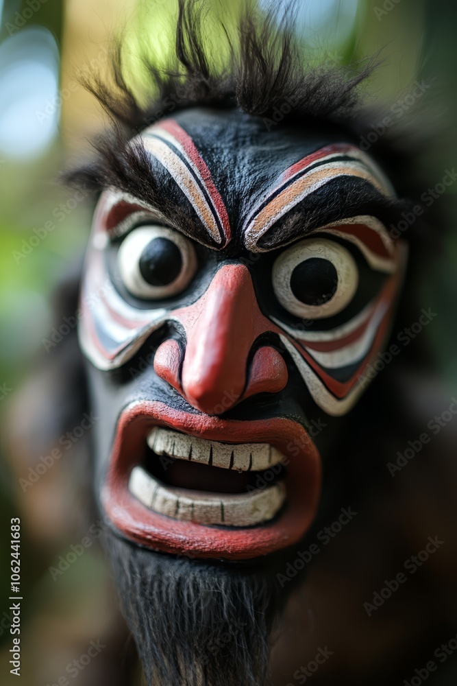 A close up of a mask on a man's face A close up of a mask on a man's face