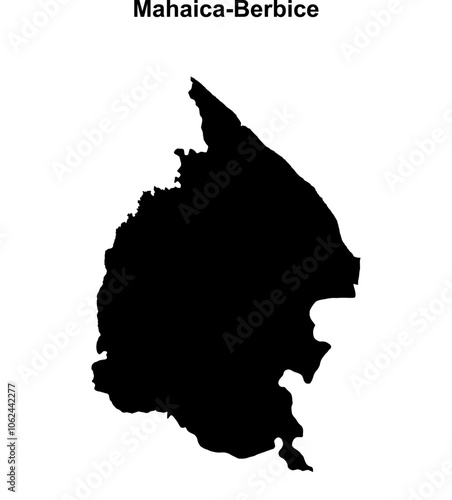 Mahaica-Berbice region blank outline map photo